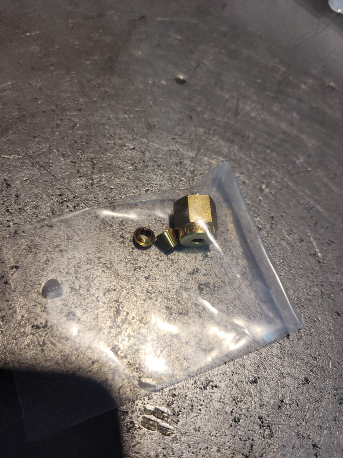 LOT OF 3 PC Agilent 5181-7481 Ferrule Set Brass Swagelok, 1/8" Nut