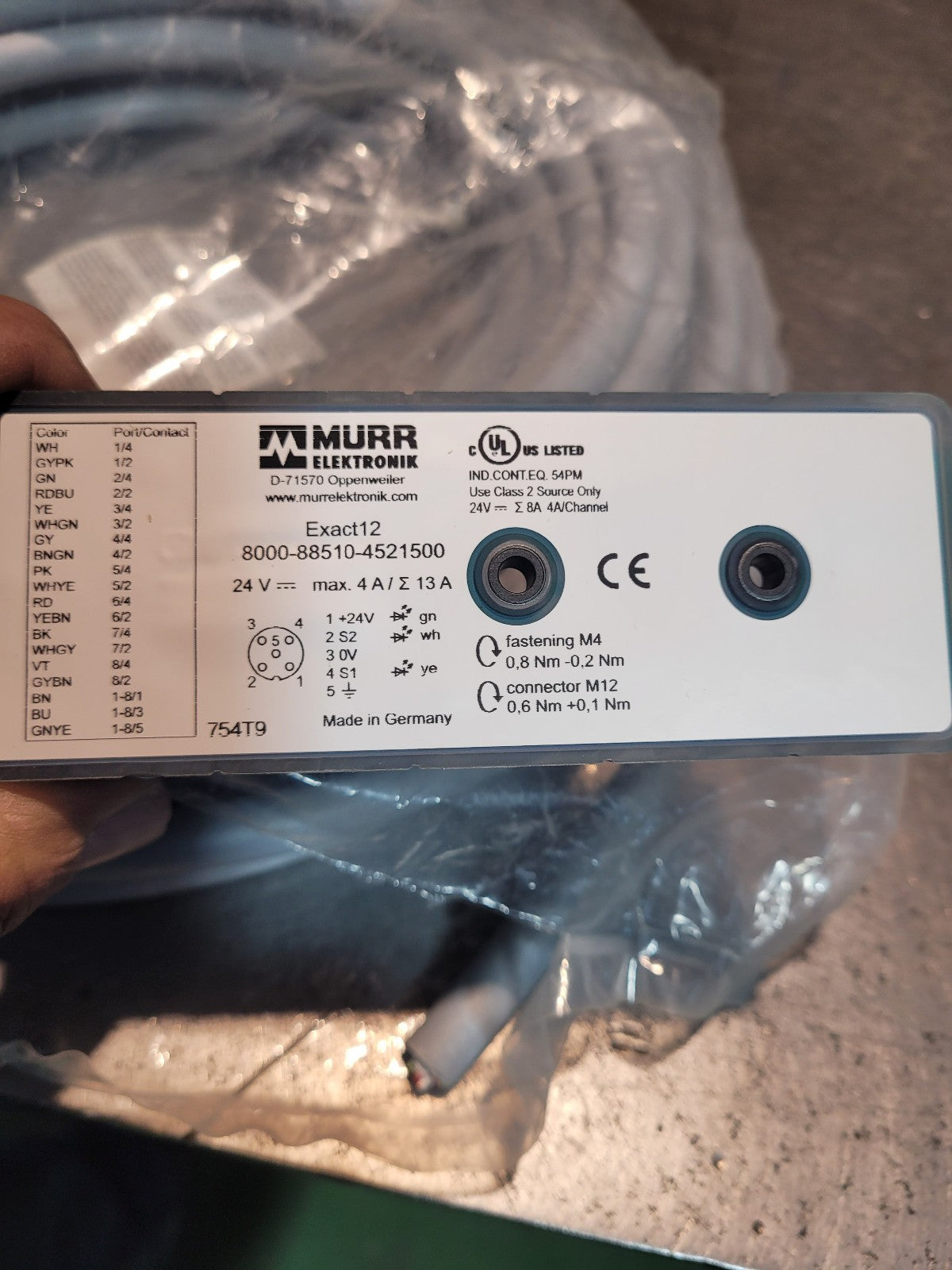 Murr Elektronik 8000-88510-4521500 Distribution Module