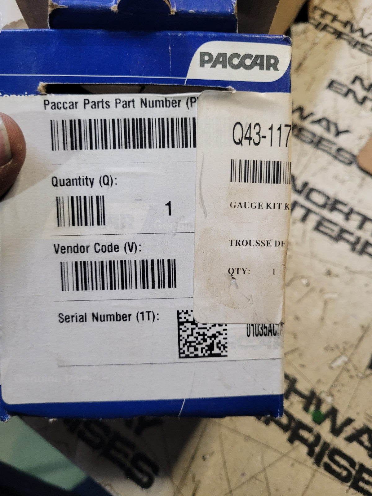 Q43-1171-120-100K PACCAR FRONT DRIVE AXLE TEMPERATURE TEMP GAUGE 300F