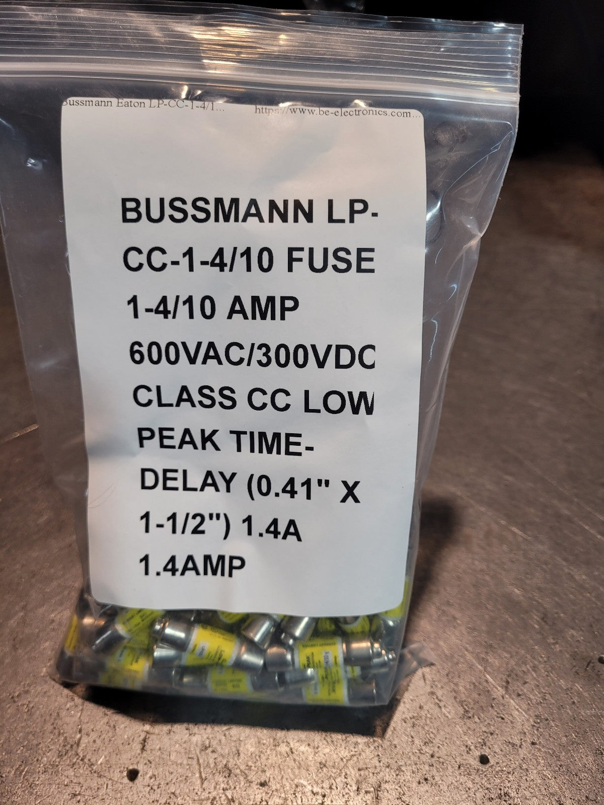 1 BAG OF 60pc CC-1-4/10 BUSSMANN TIME DELAY FUSE