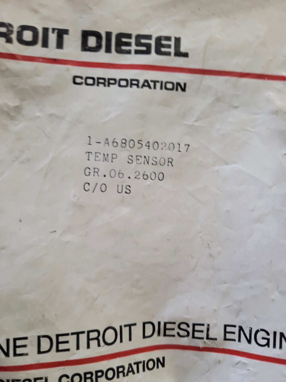 A6805402017 Genuine Detroit Diesel Temperature Sensor