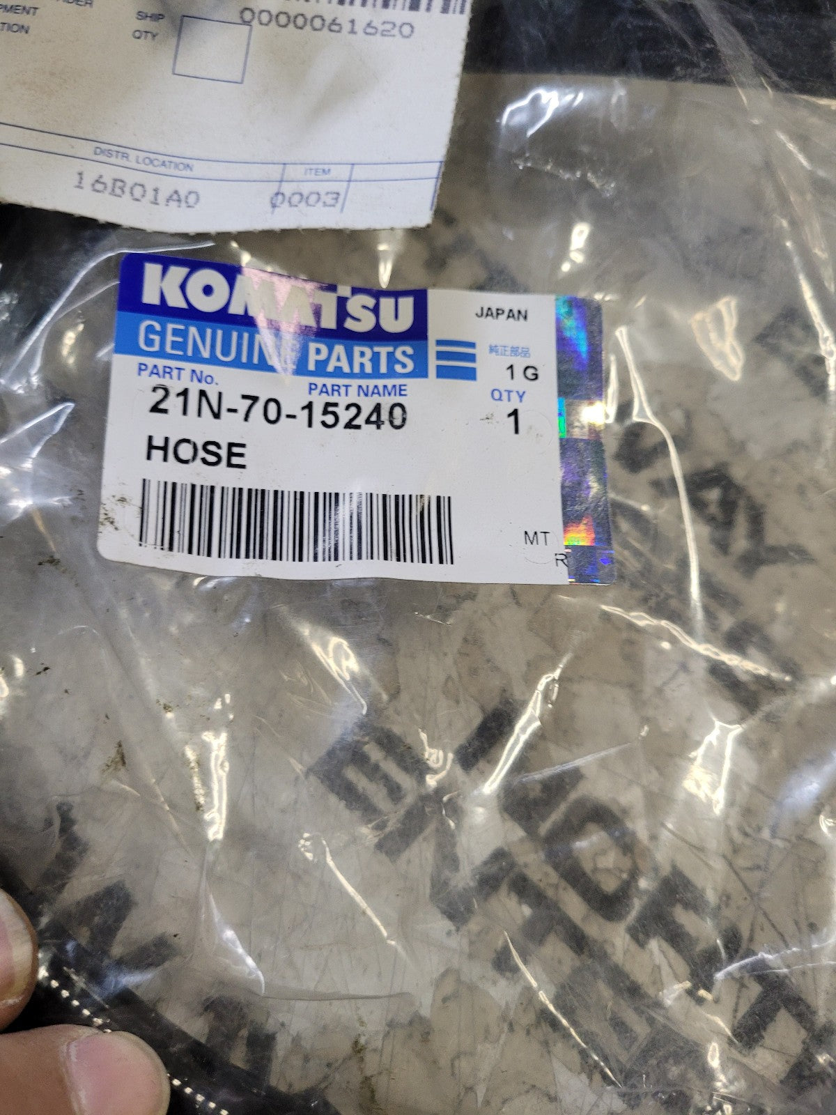 21N-70-15240 OEM KOMATSU HOSE