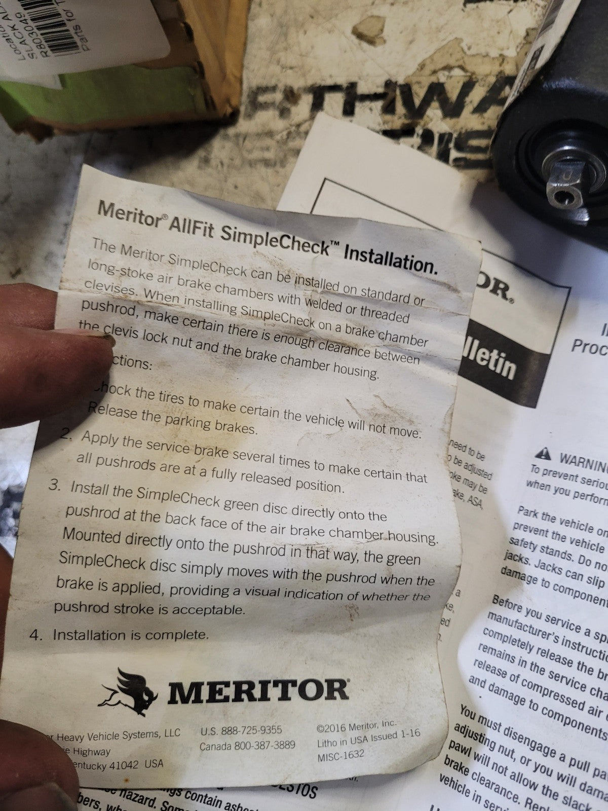 R803049 NEW Slack Adjuster Automatic GENUINE Meritor Type