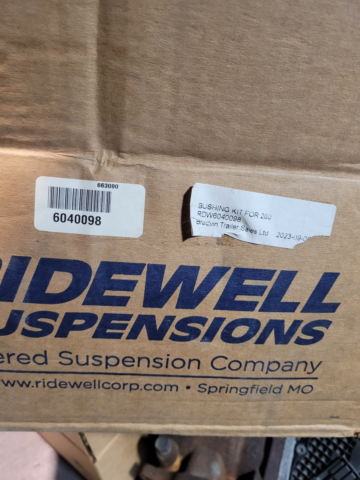 6040098 RIDEWELL SUSPENSION BUSHING KIT