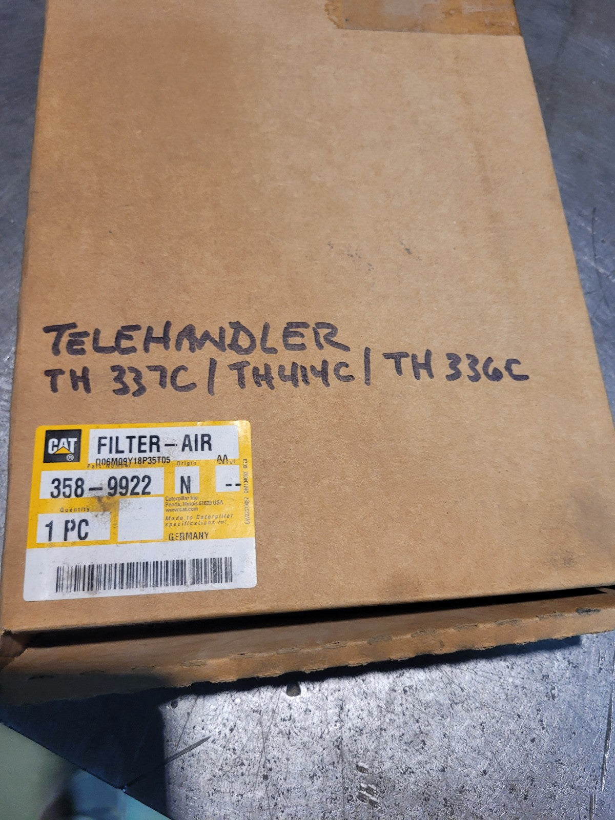 Caterpillar 358-9922 3589922 CABIN AIR FILTER