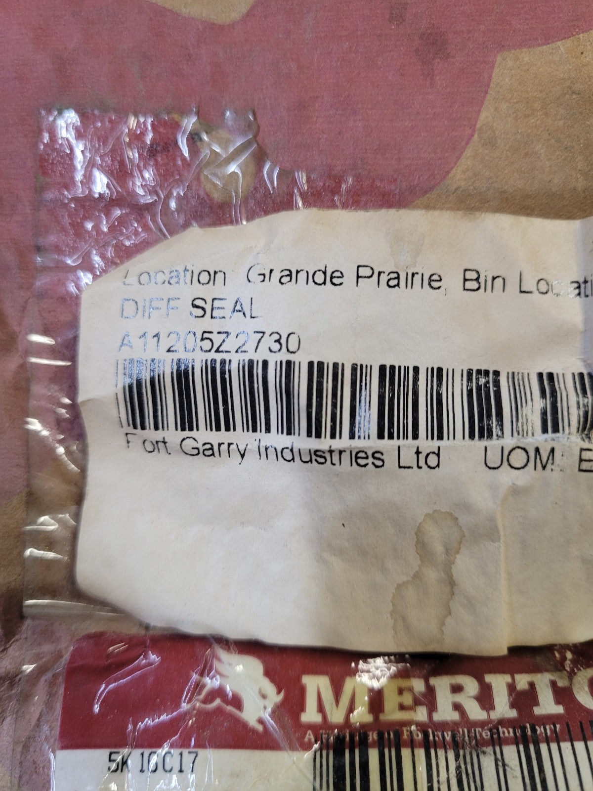 Genuine Meritor A11205Z2730 SEAL DRIVE AXLE OIL SEAL