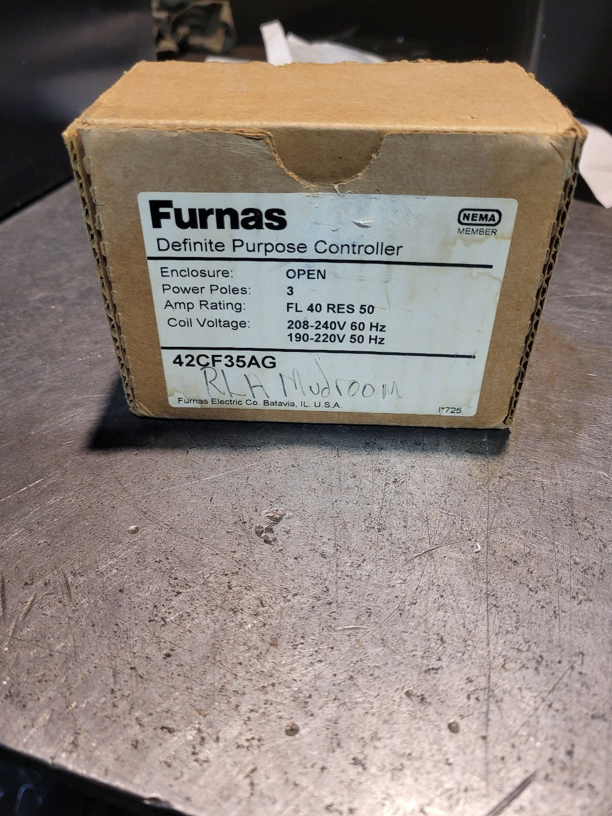 Furnas 42CF35AG Contactor, 3-Pole, 50A, Coil 190-220V 50Hz, 208-240V 60Hz