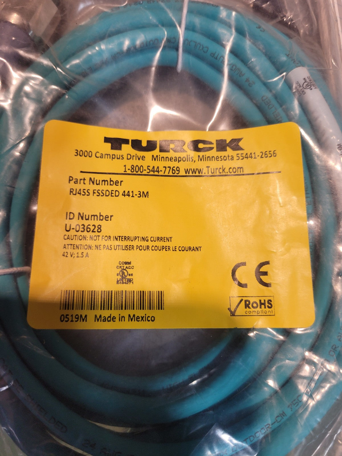 RJ45SFSSDED441-3M TURCK RJ45 SFSSDED 441-3M