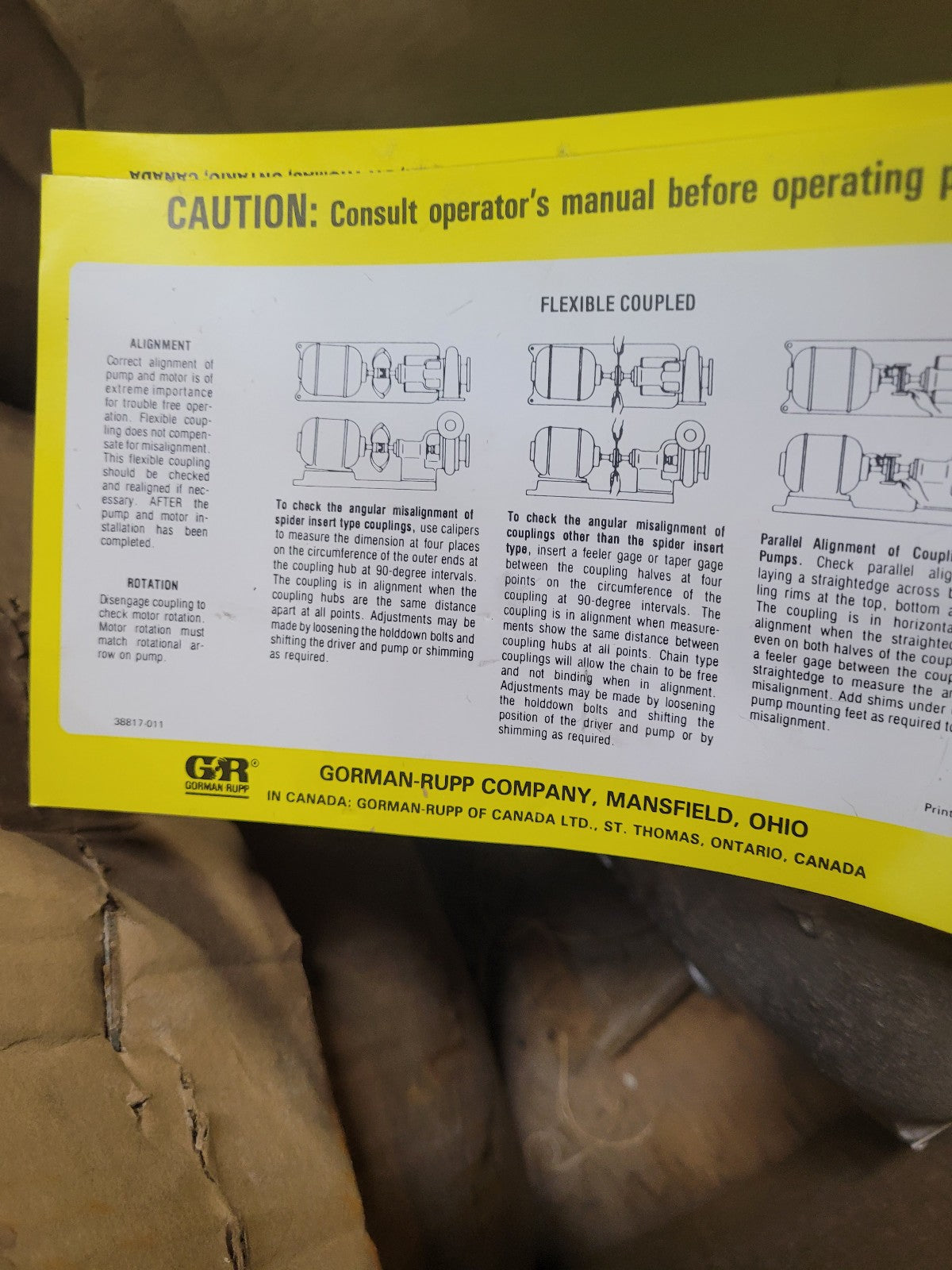 02K3-B, 432390241 Self Priming GORMAN-RUPP Self Priming Centrifugal Pump