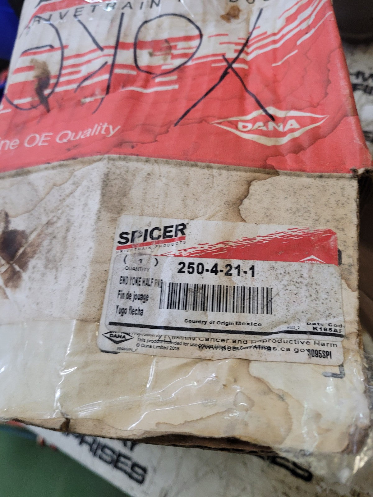 Spicer End Yoke 250-4-21-1 SPL250 Series, Steel, 46 Spline