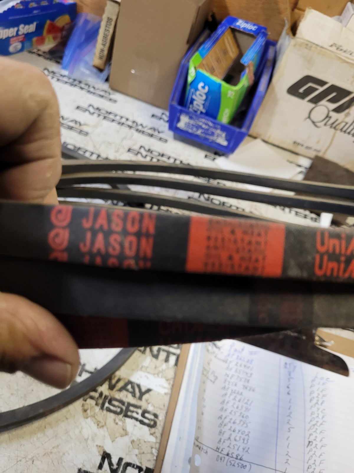 JASON UNIMATCH B47 5L500 V Belt, B/5L, Rubber, 5/8" x 50" O