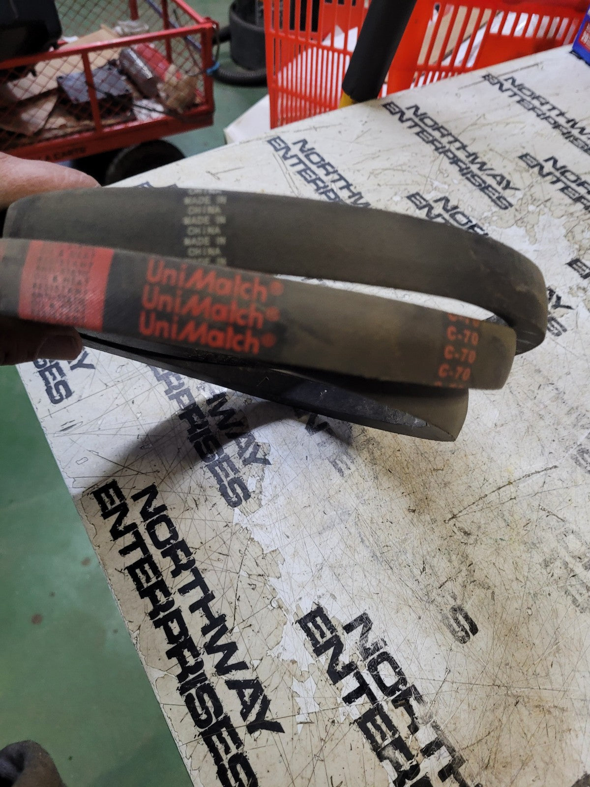 C70 V-belt 7/8 x 74in Vbelt JASON UNIMATCH
