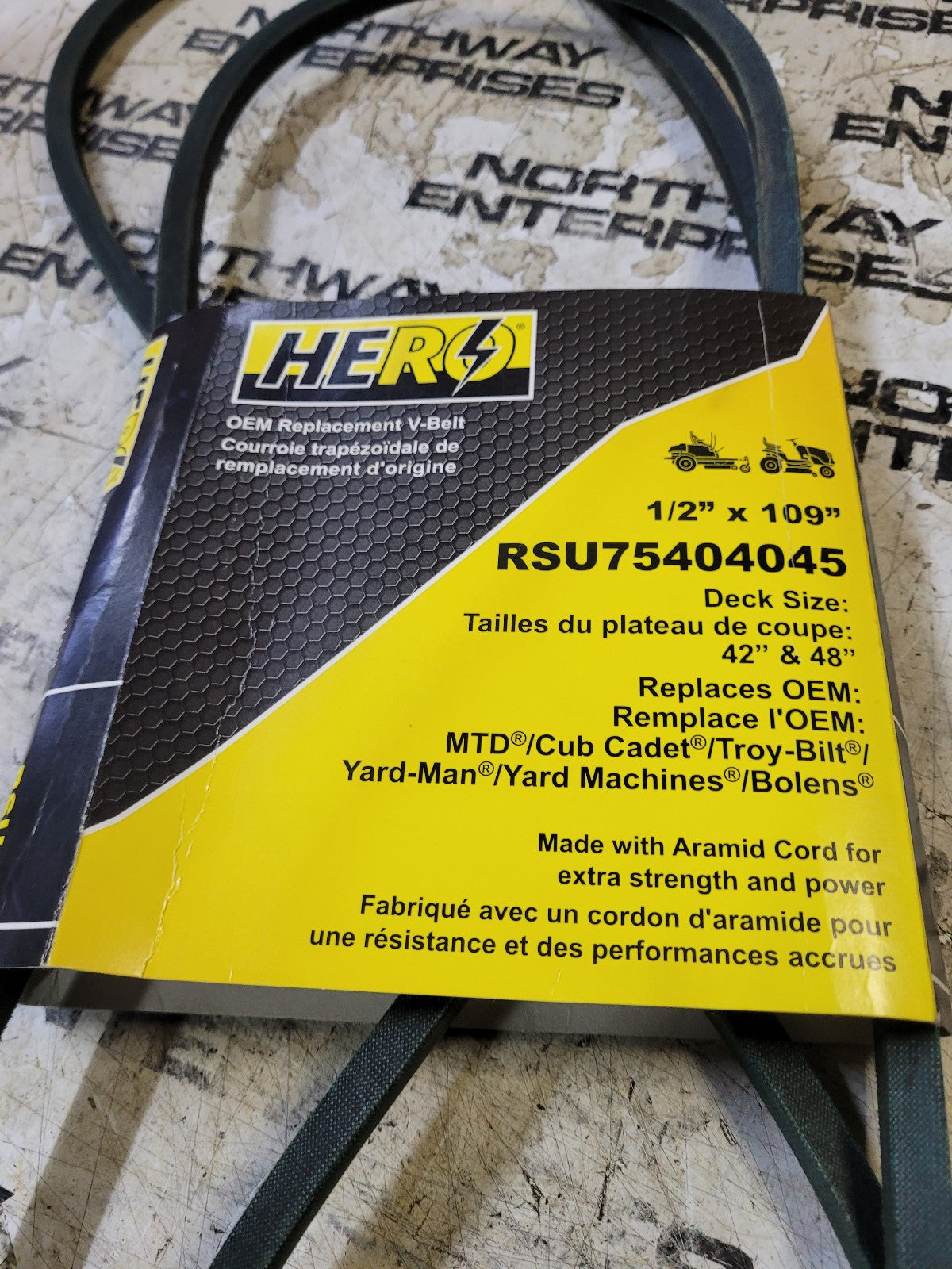 RSU75404045 1/2" x 109" Belt HERO