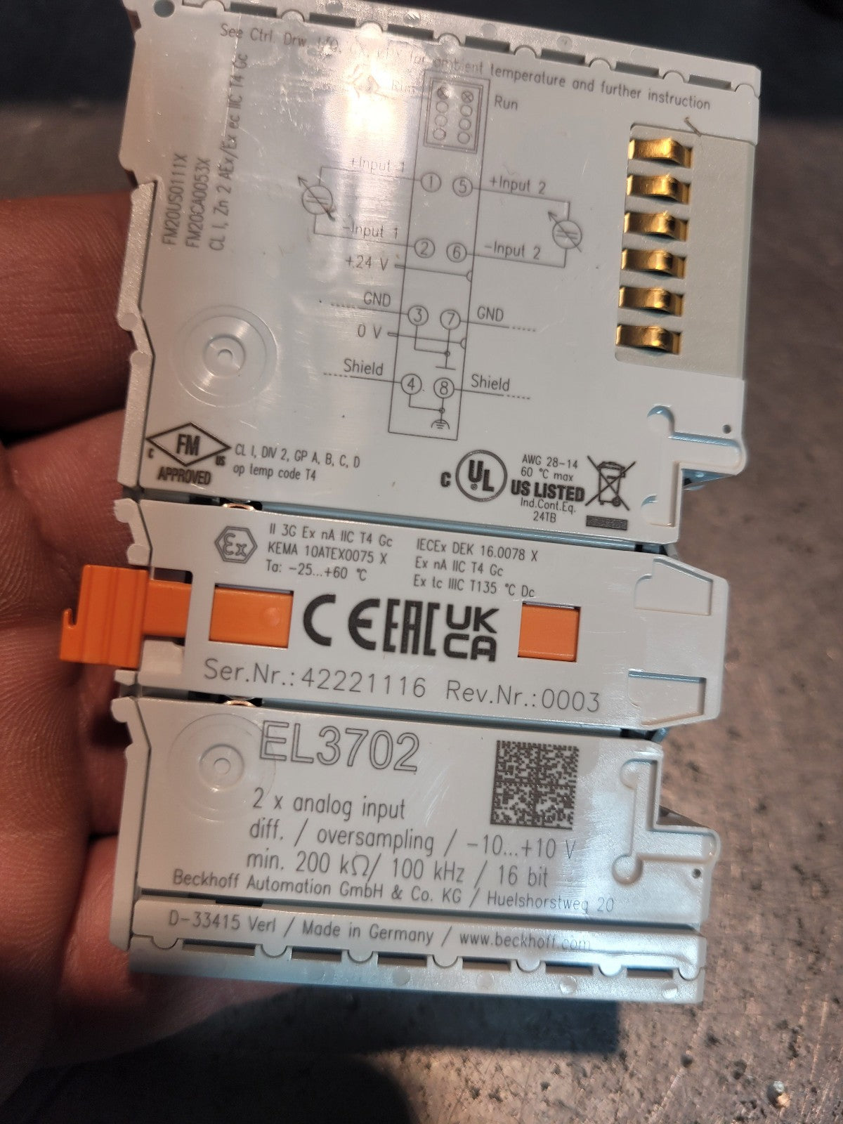 Brand New Beckhoff EL3702 PLC Module EL3702
