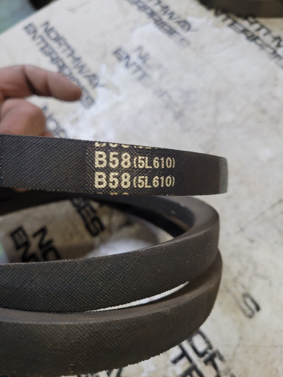 B58 or 5L610 V-belt 5/8 x 61in Vbelt JASON UNIMATCH