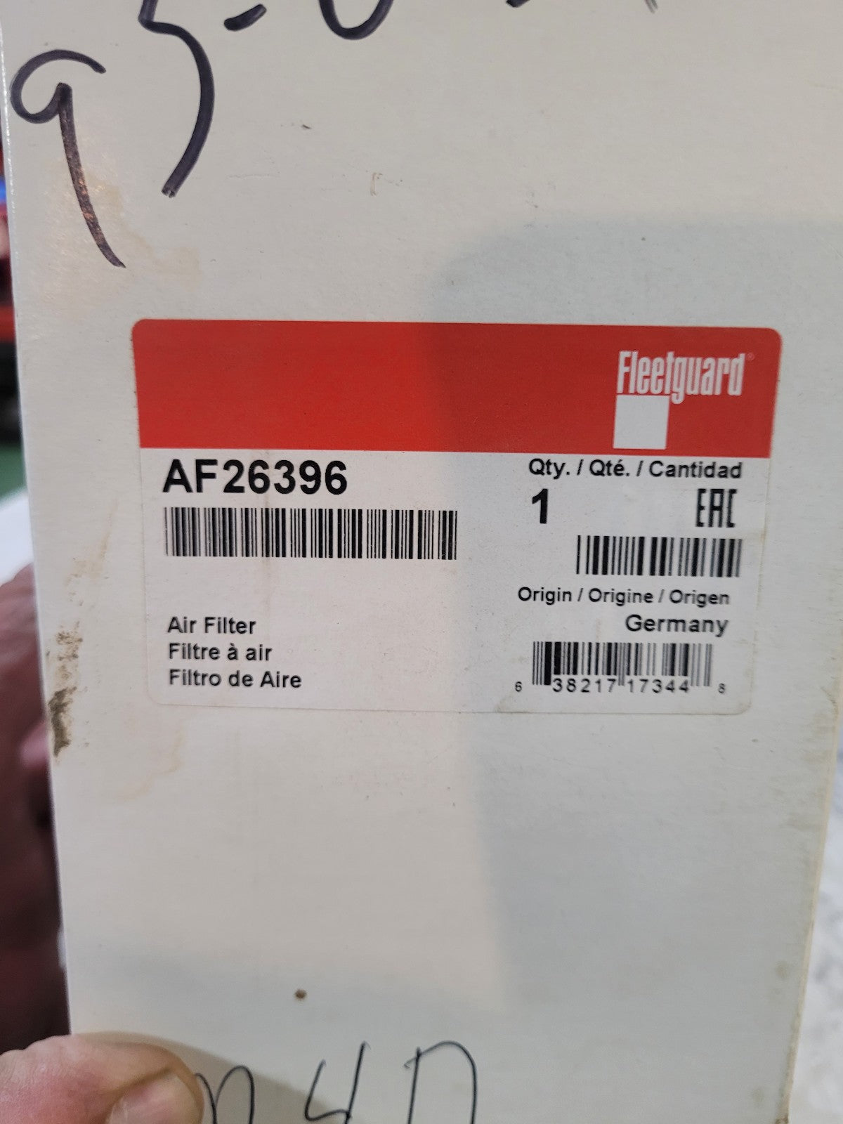 AF26396 FLEETGUARD AIR FILTER