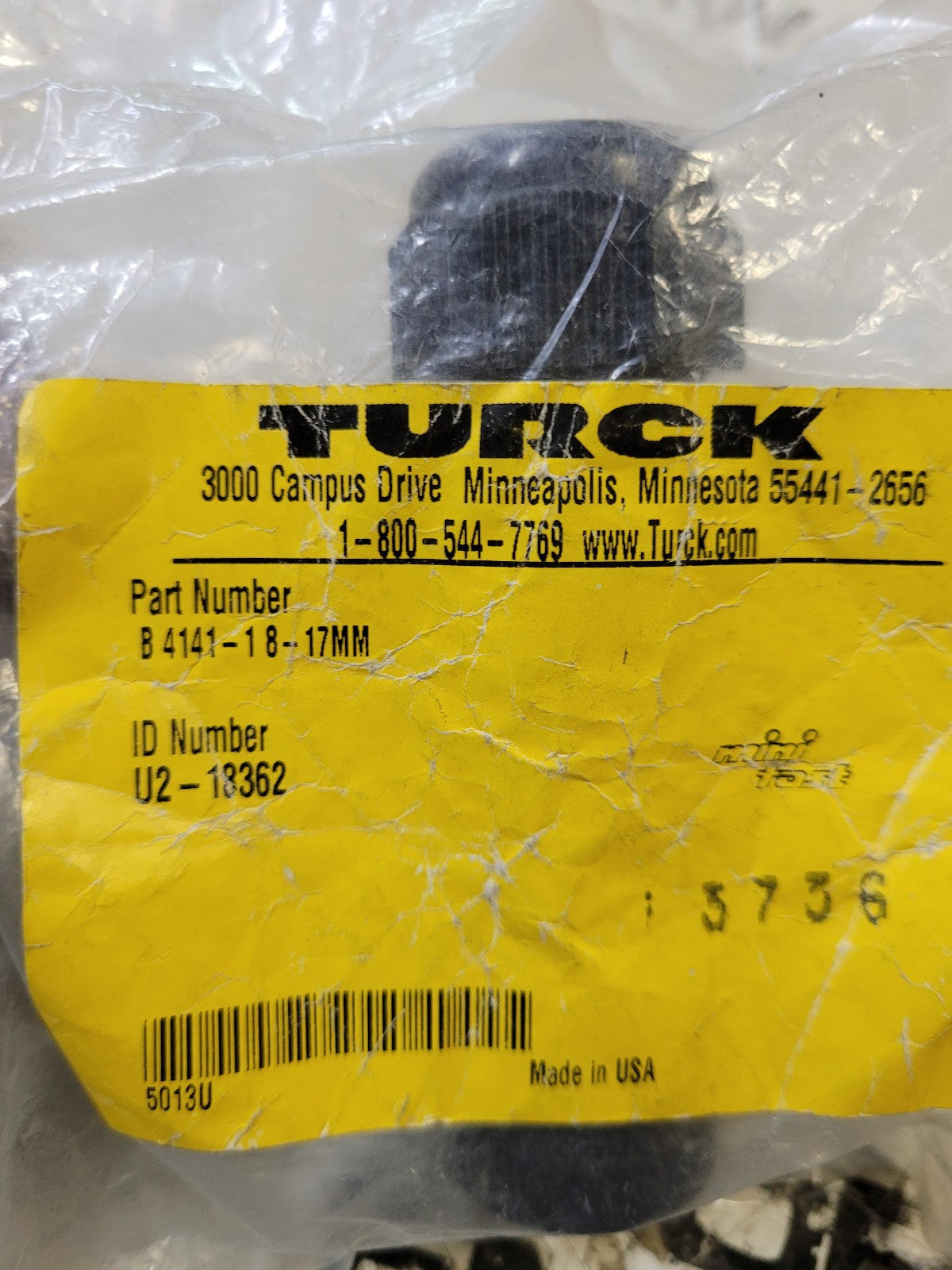 B4141-18-17MM - Turck-Field Wireable Sensor Plug