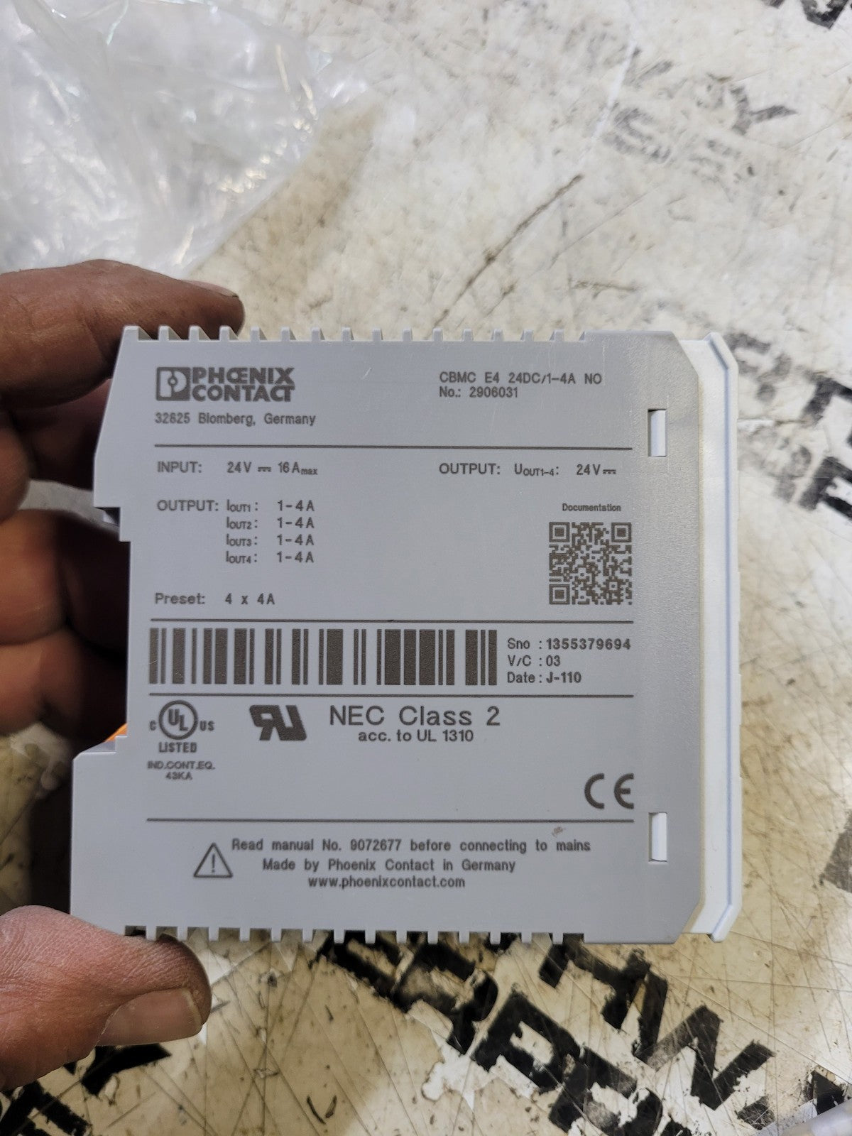 Phoenix Contact CBMC E4 24DC/1-4A NO 2906031