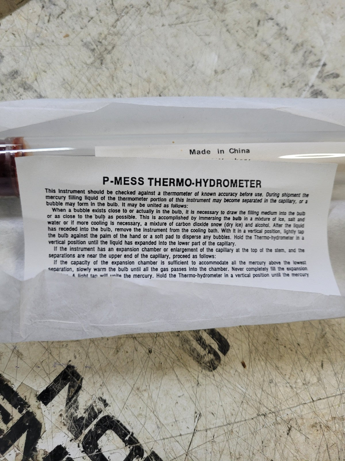 Hydrometer, ASTM 304H, 800/850 x 0.5 & -20/65C, 330mm 800-850
