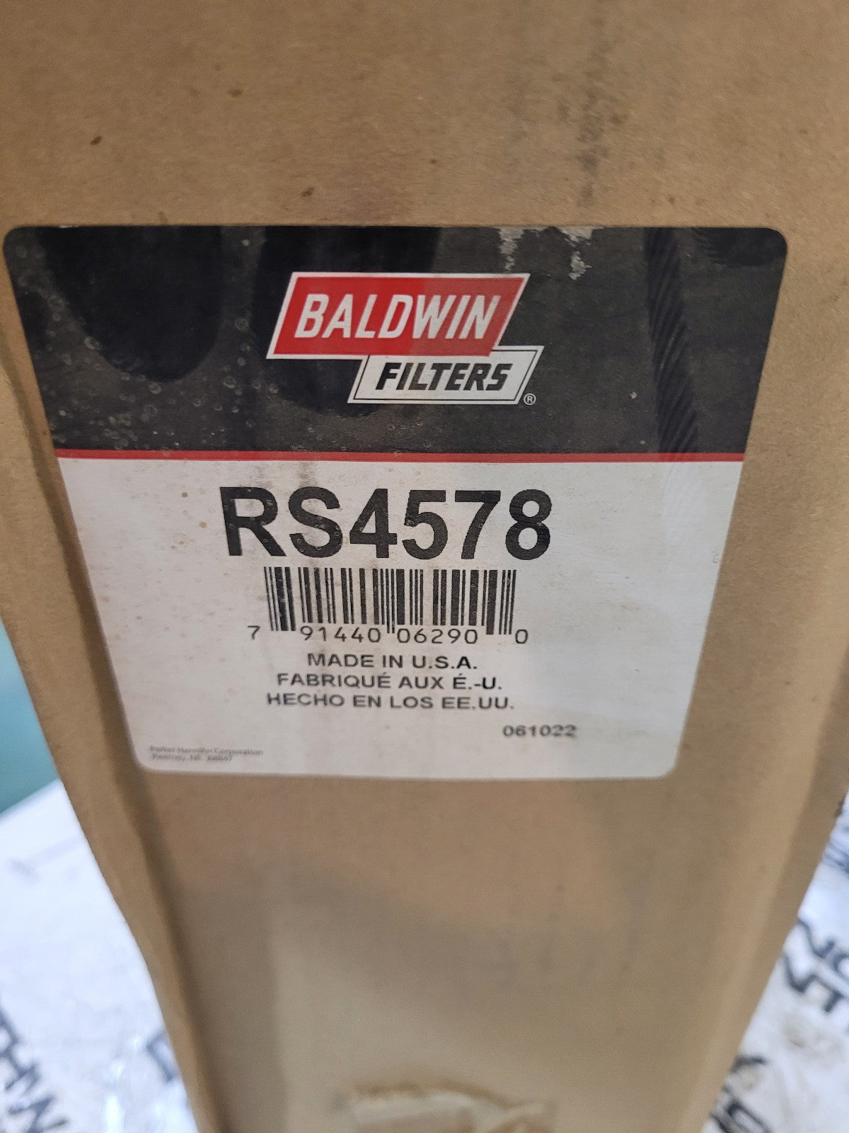 NEW RS4578 BALDWIN AIR FILTER
