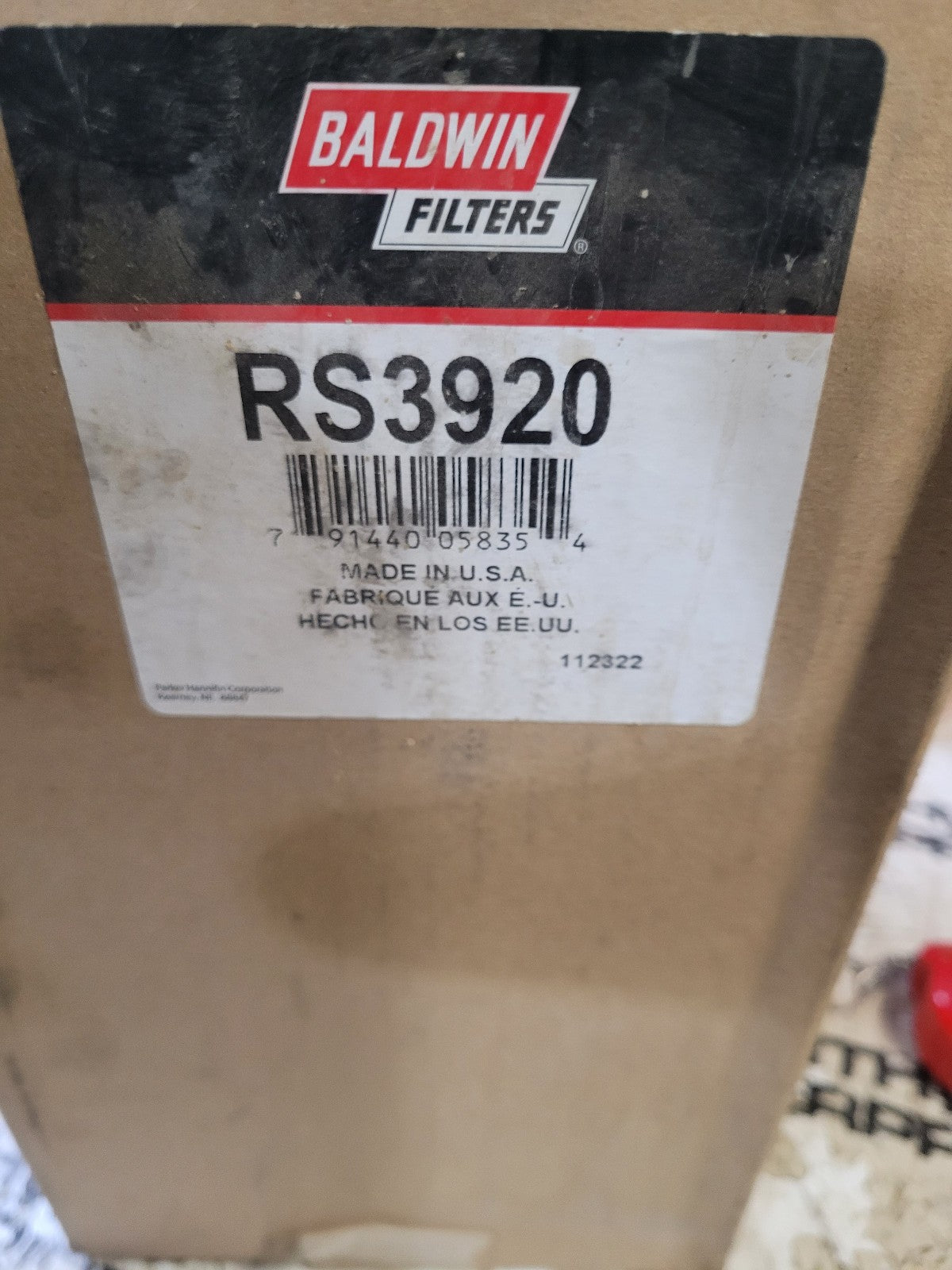 NEW RS3920 BALDWIN AIR FILTER
