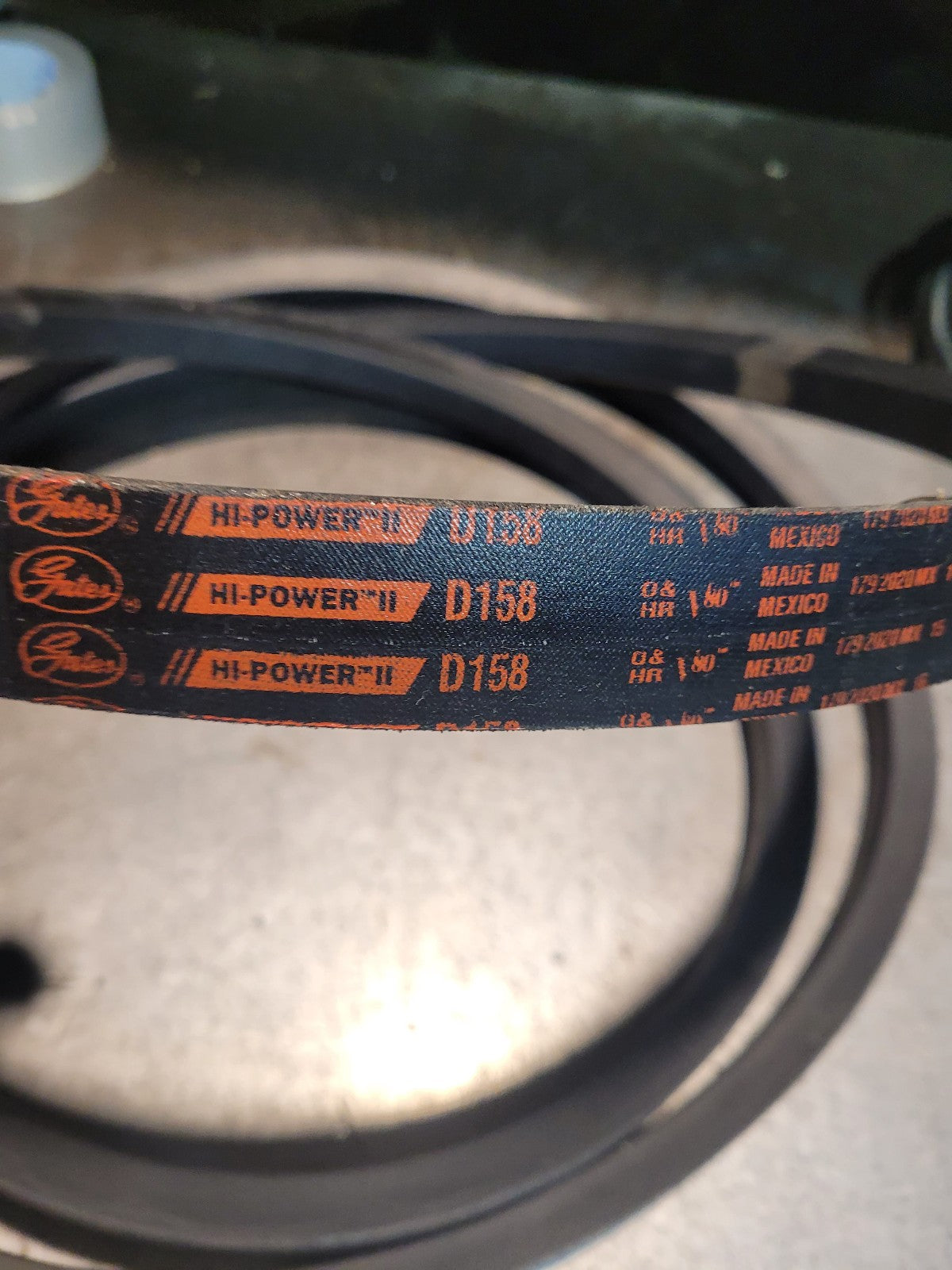 Gates Hi-Power II V-Belt Black D158 9005-2158