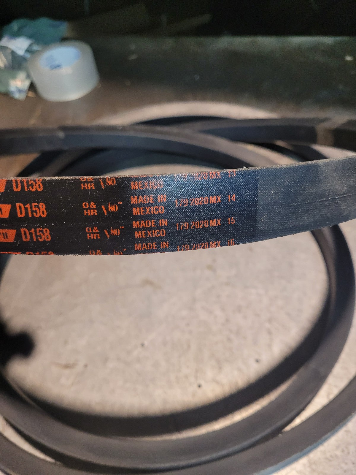 Gates Hi-Power II V-Belt Black D158 9005-2158