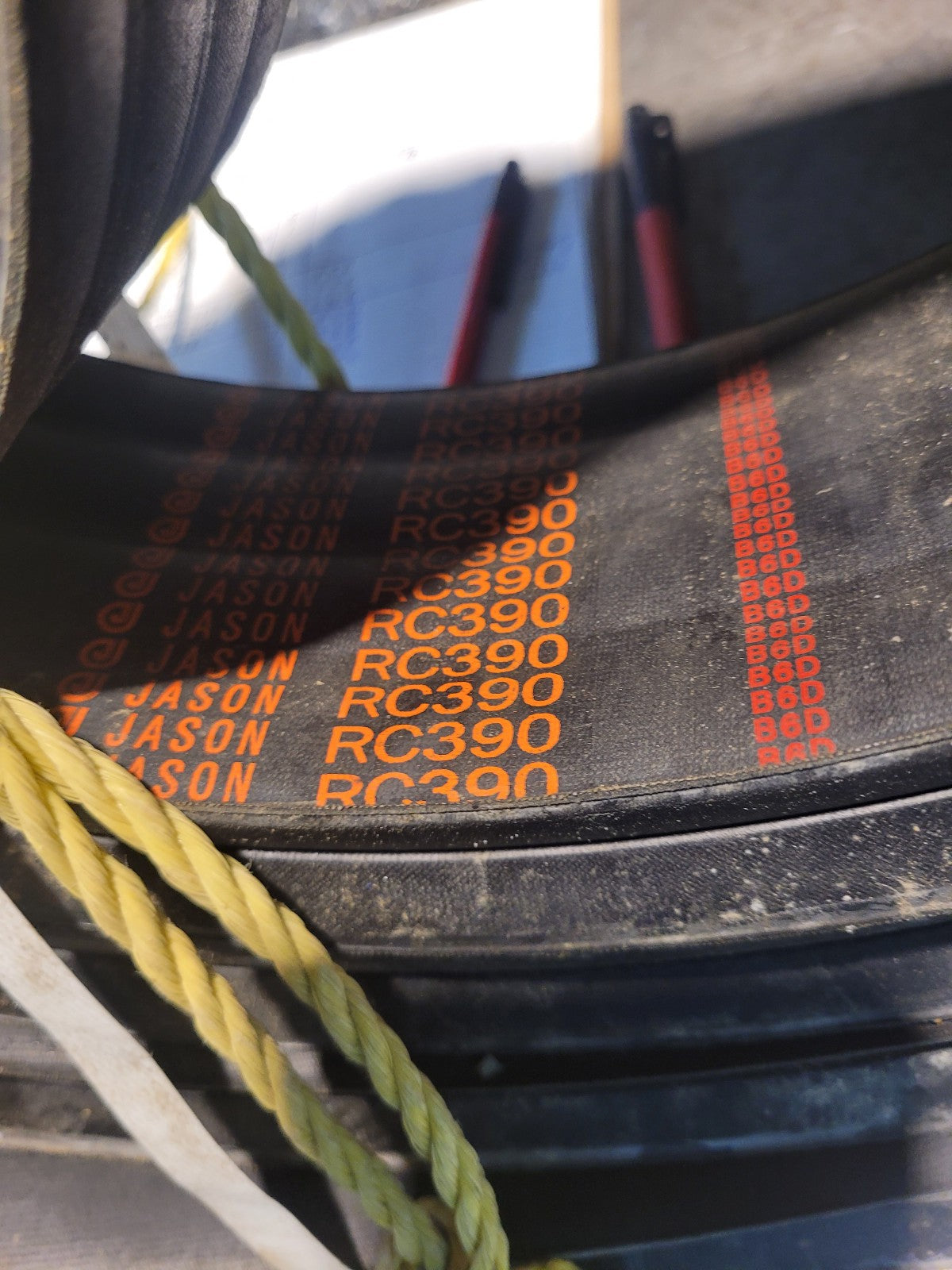 RC390-4 JASON 4 RIBBED V BELT 7/8 x 394in OC 4 Band RC390