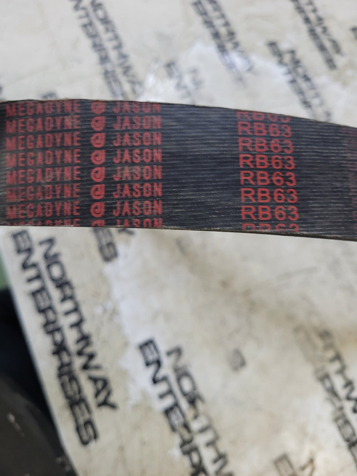 NEW RB63-2 JASON BELT 2 RIBS V-Belt - B, 21/32 in Top Width, 2 Strand, 66 in OD