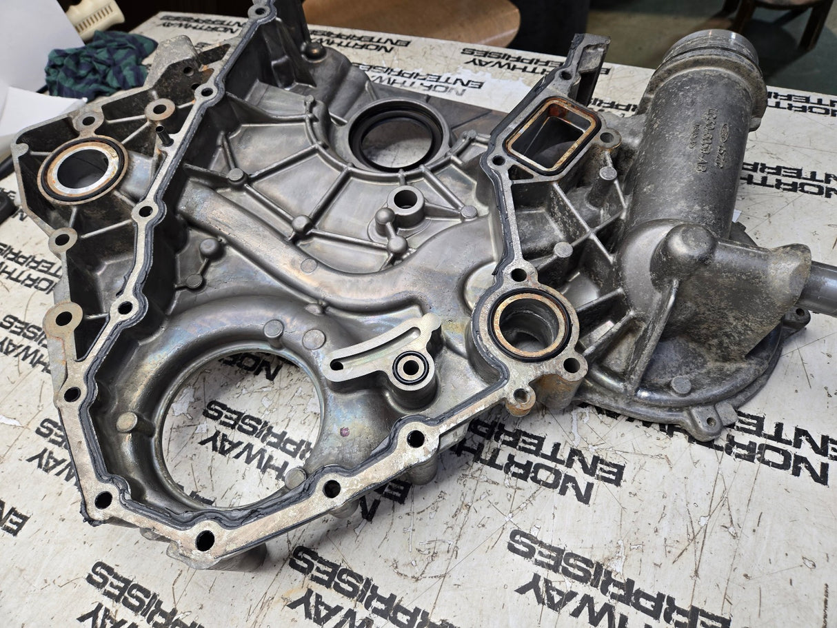 2020 FORD POWERSTROKE 6.7L FRONT ENGINE COVER WATER PUMP HOUSING LC3Q-6059-AB