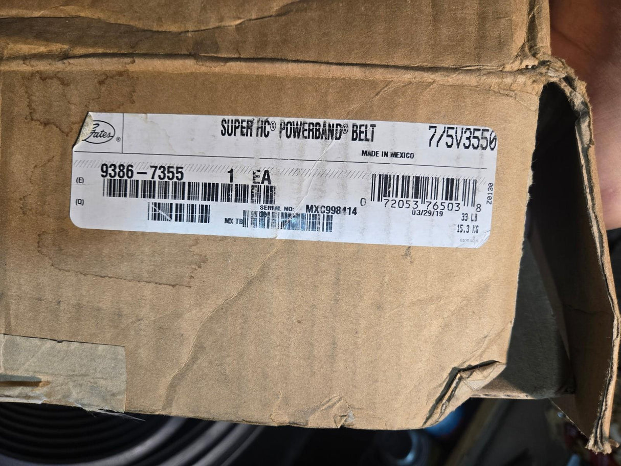 NEW Gates 7/5V3550 Super HC V-Belt - 5V, 5/8 in Top Width, 7 Strand, 355IN OL