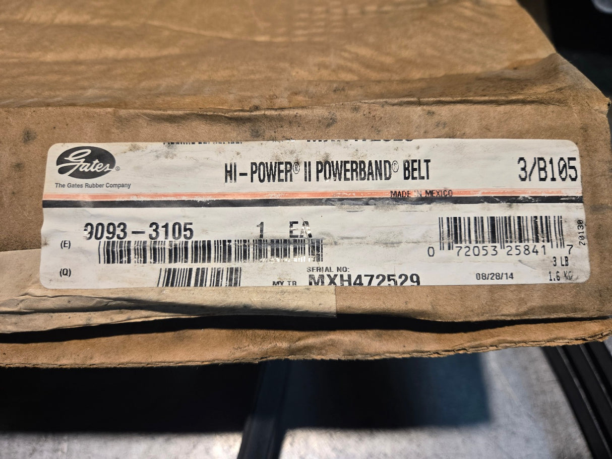 NEW GATES HI-POWER 2 POWERBAND BELT 3/B105 9093-3105