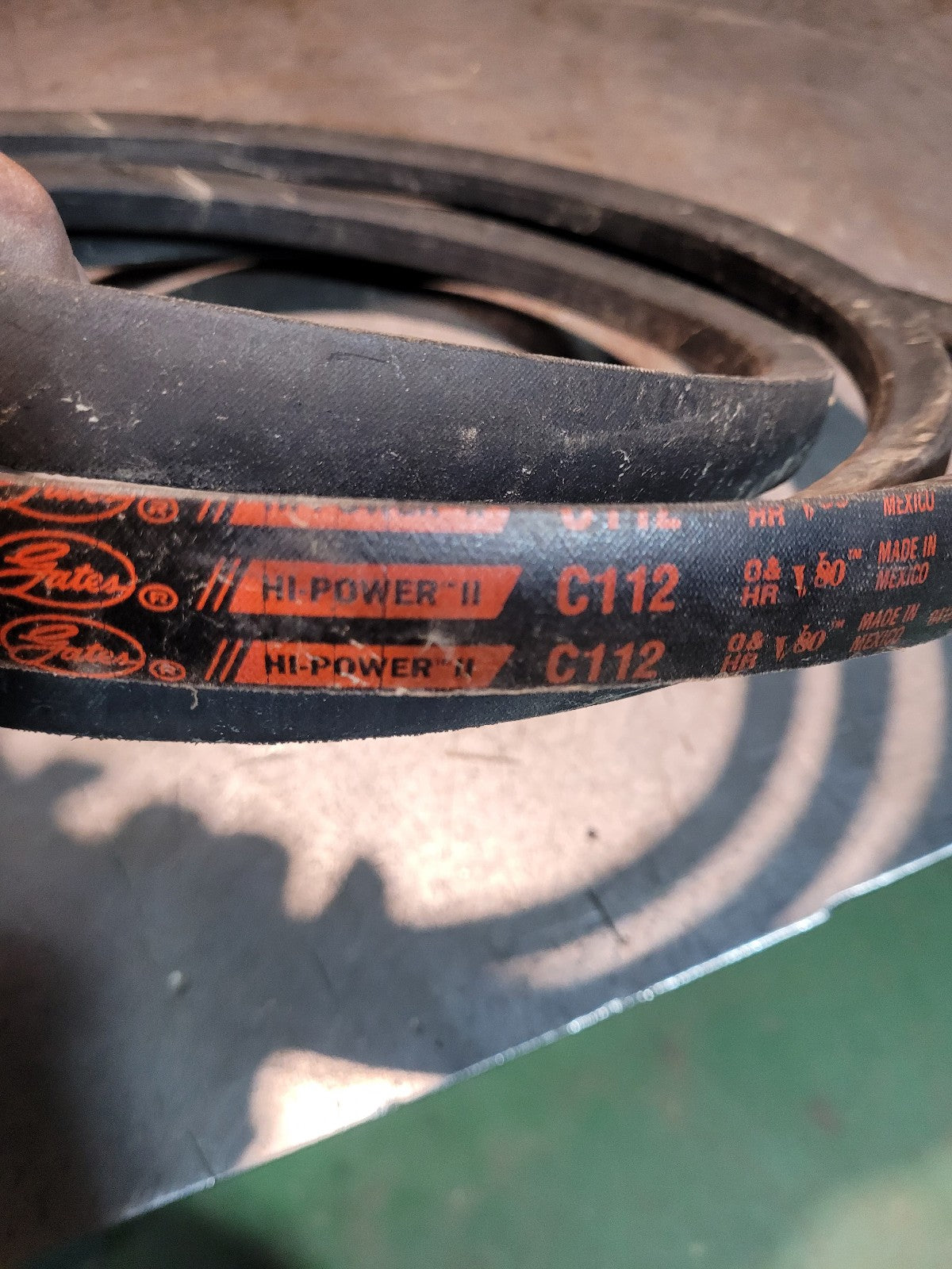 NEW C112 GATES BELT 7/8 in Top Width, 1 Strand, 116 in OD