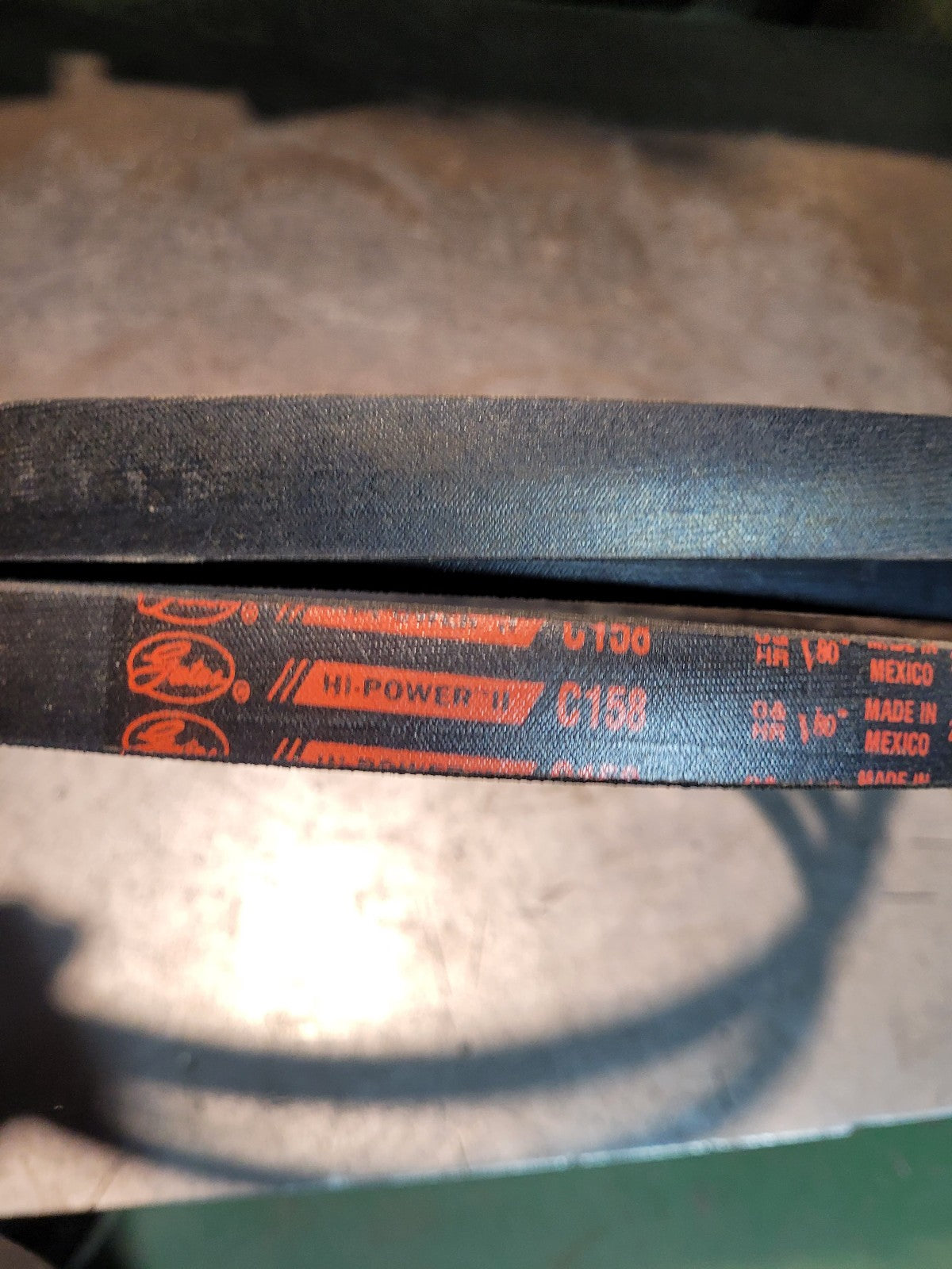 NEW C158 GATES BELT 7/8 in Top Width, 1 Strand, 162 in OD