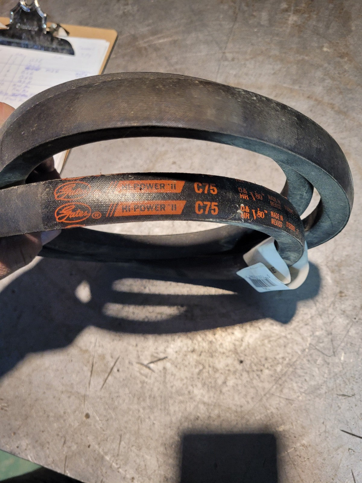 NEW C75 GATES BELT 7/8 in Top Width, 1 Strand, 79 in OD