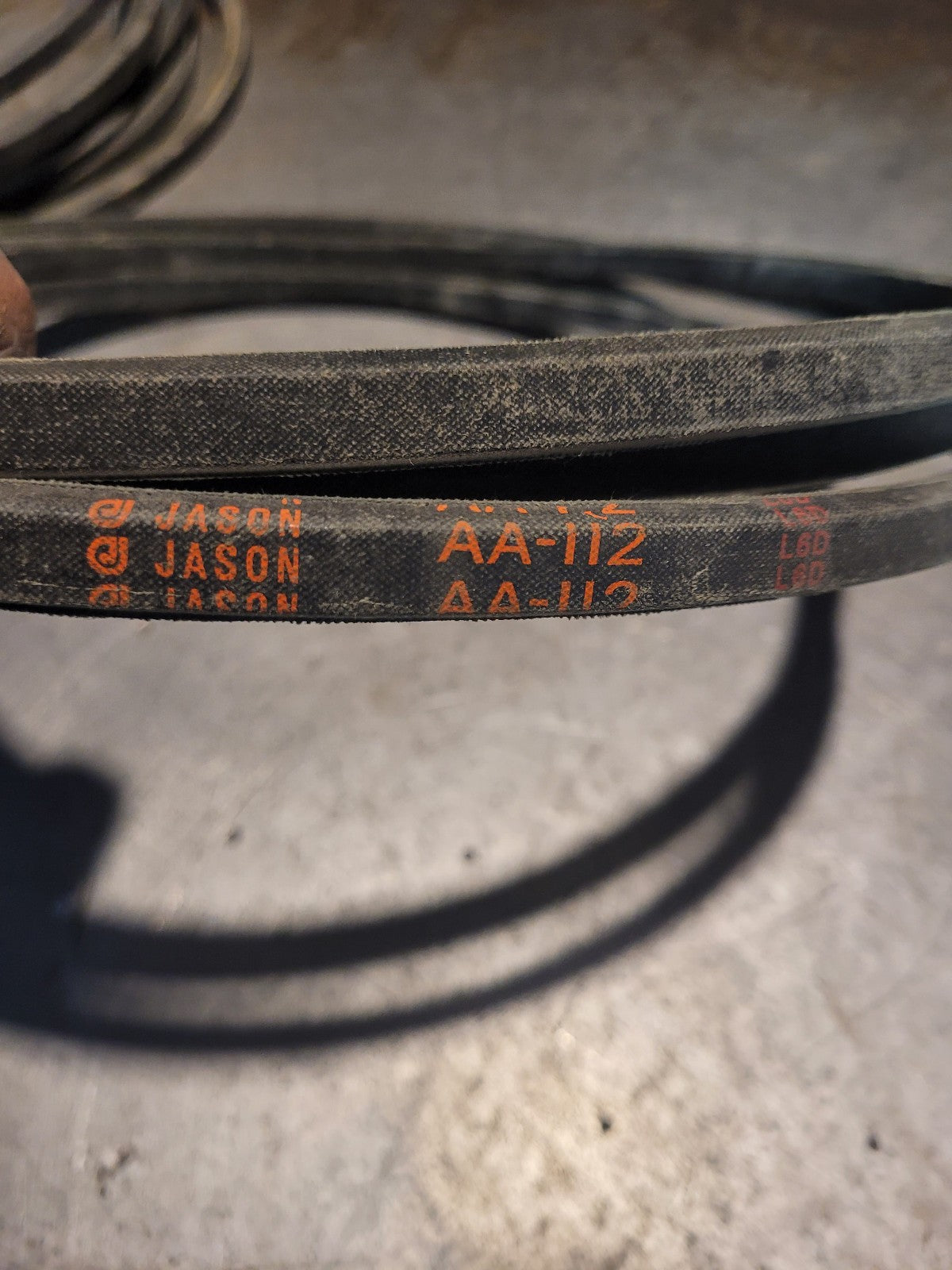 New AA-112 JASON BELT 1/2 in Top Width, 1 Strand, 114 in OD