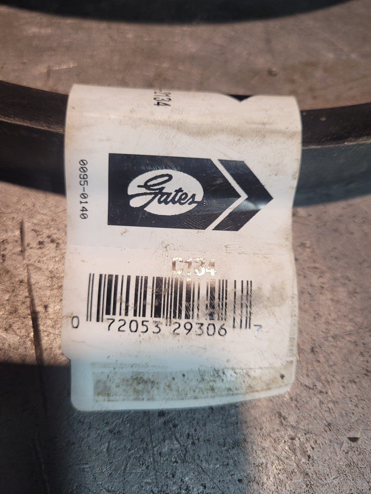 New C134 GATES BELT 7/8 in Top Width, 1 Strand, 138 in OD