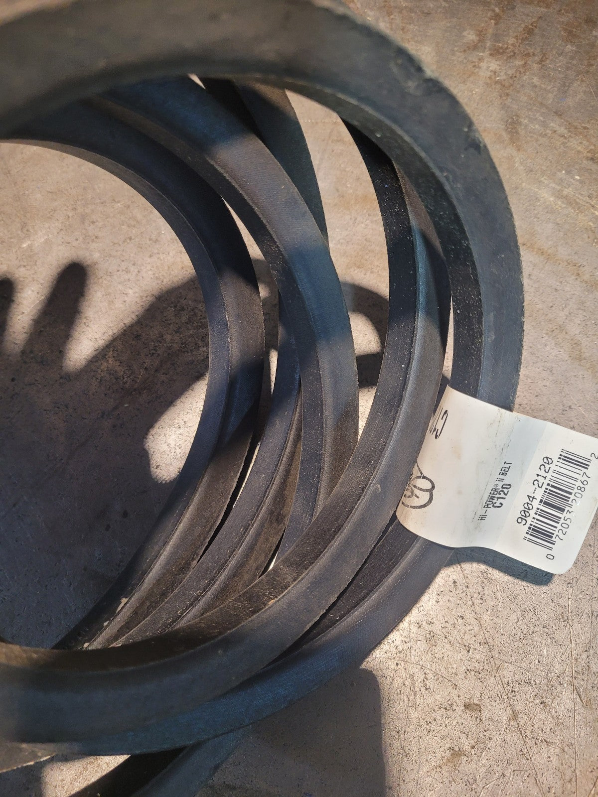 New C120 GATES BELT 7/8 in Top Width, 1 Strand, 124 in OD