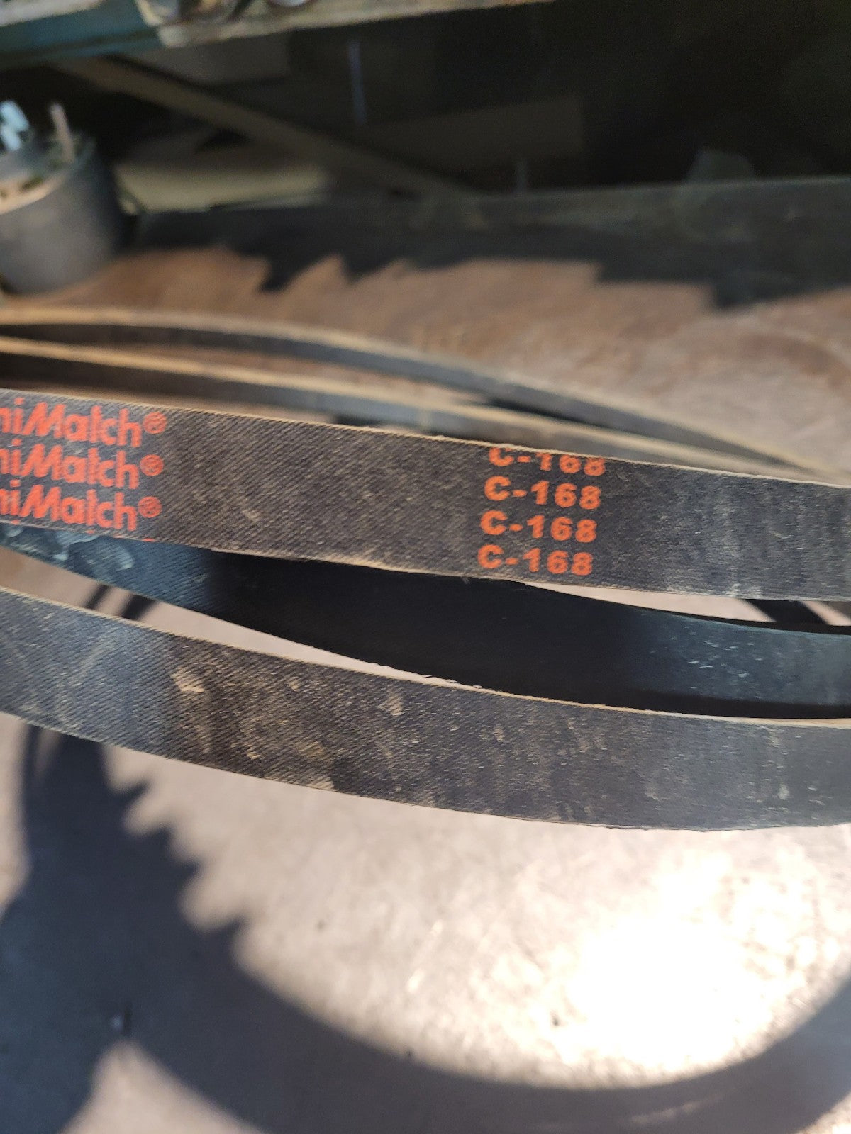 New C168 GATES BELT 7/8 in Top Width, 1 Strand, 172 in OD