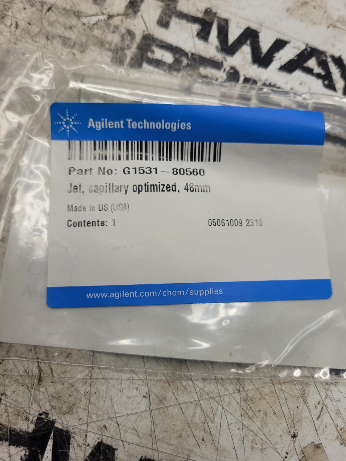 G1531-80560 JET Capillary Optimized 48mm Agilent Technologies