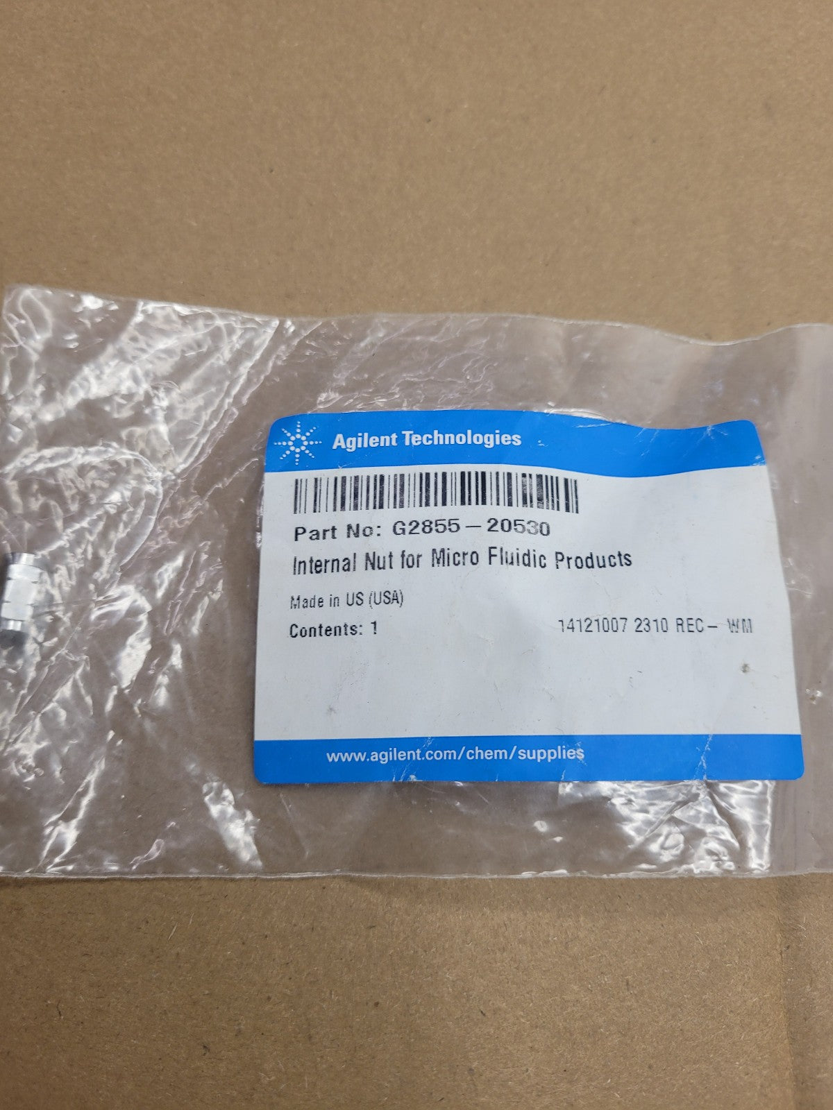 1pc NEW Agilent G2855-20530 inner nut CFT capillary fitting