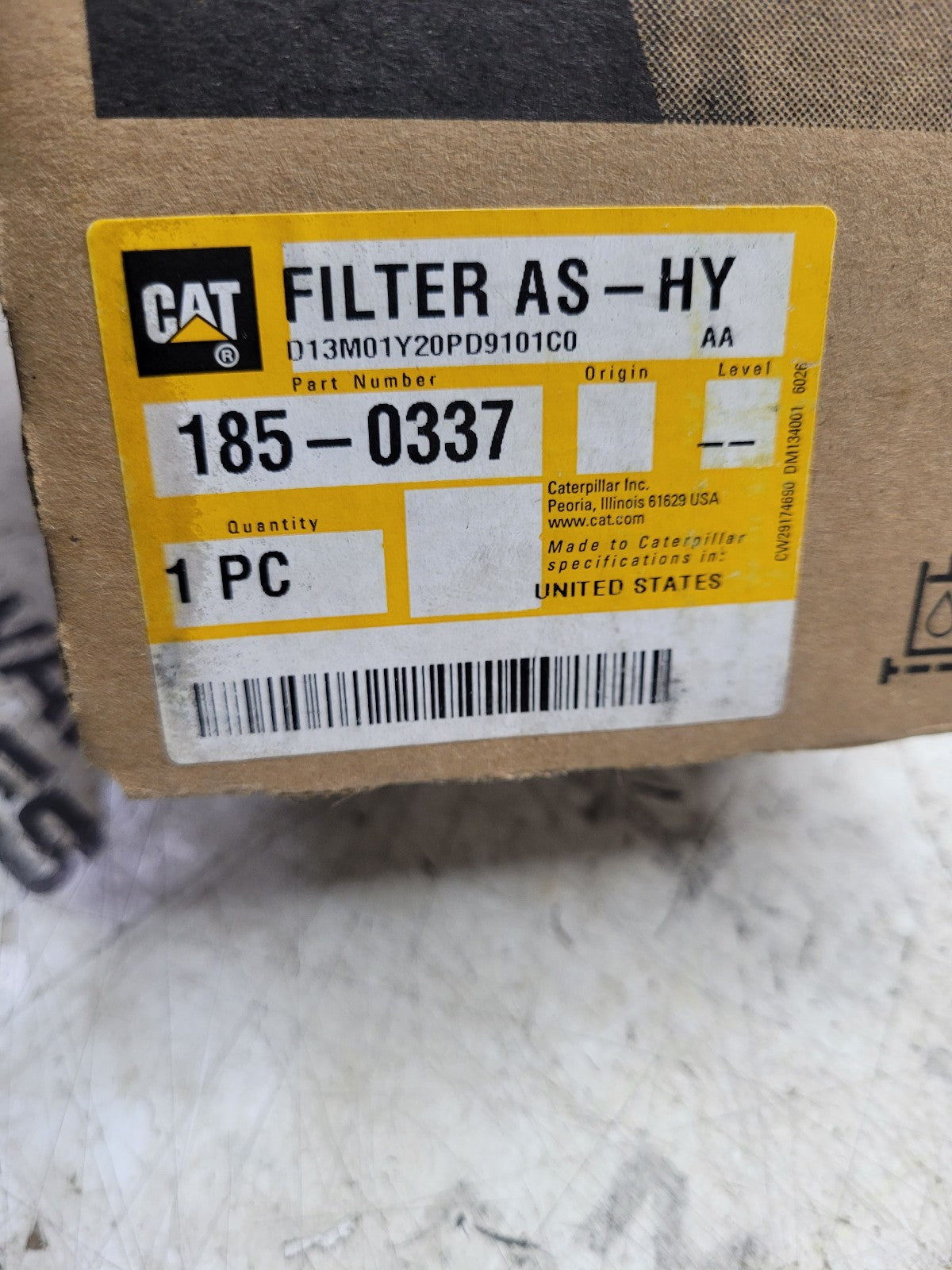 Genuine Cat 185-0337 Caterpillar Hydraulic Filter In oem Box 1850337