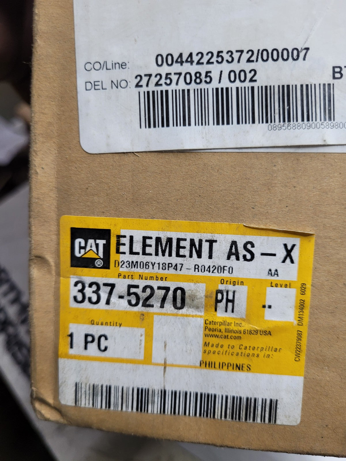 Genuine Cat 337-5270 Caterpillar Receiver In oem Box 3375270