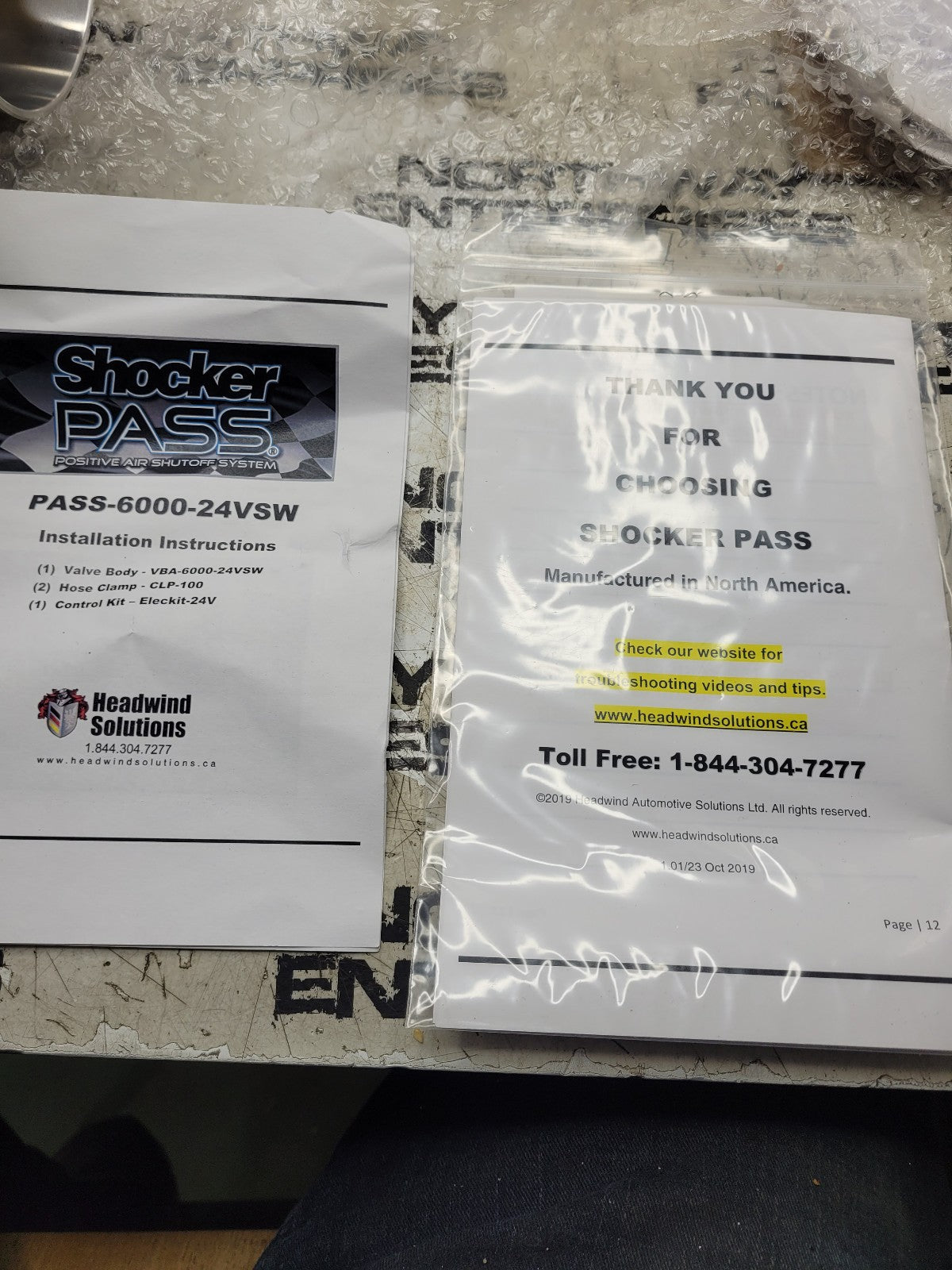 PASS-6000-24VSW SHOCKER PASS POSITIVE AIR SHUTOFF 24V