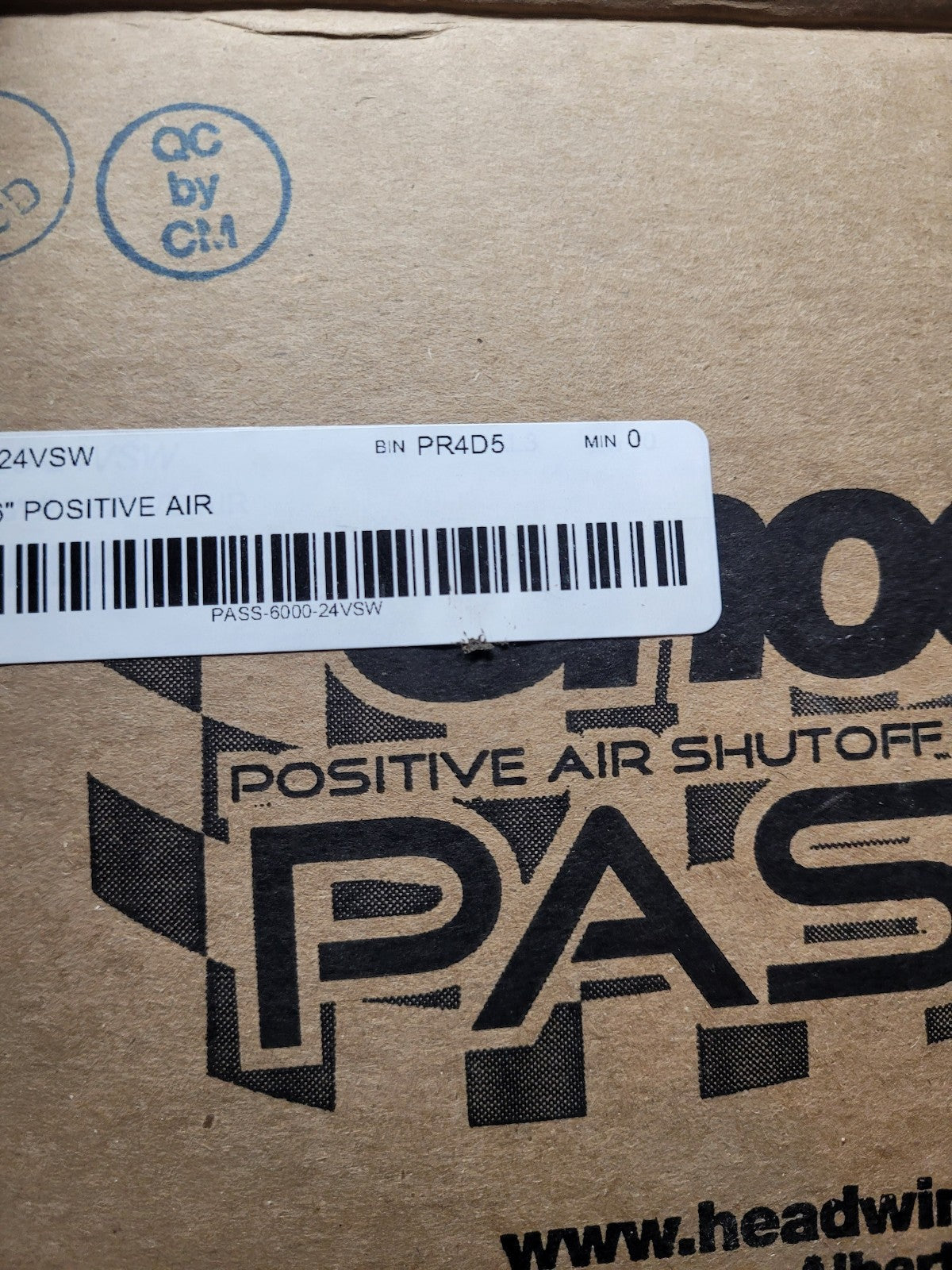 PASS-6000-24VSW SHOCKER PASS POSITIVE AIR SHUTOFF 24V