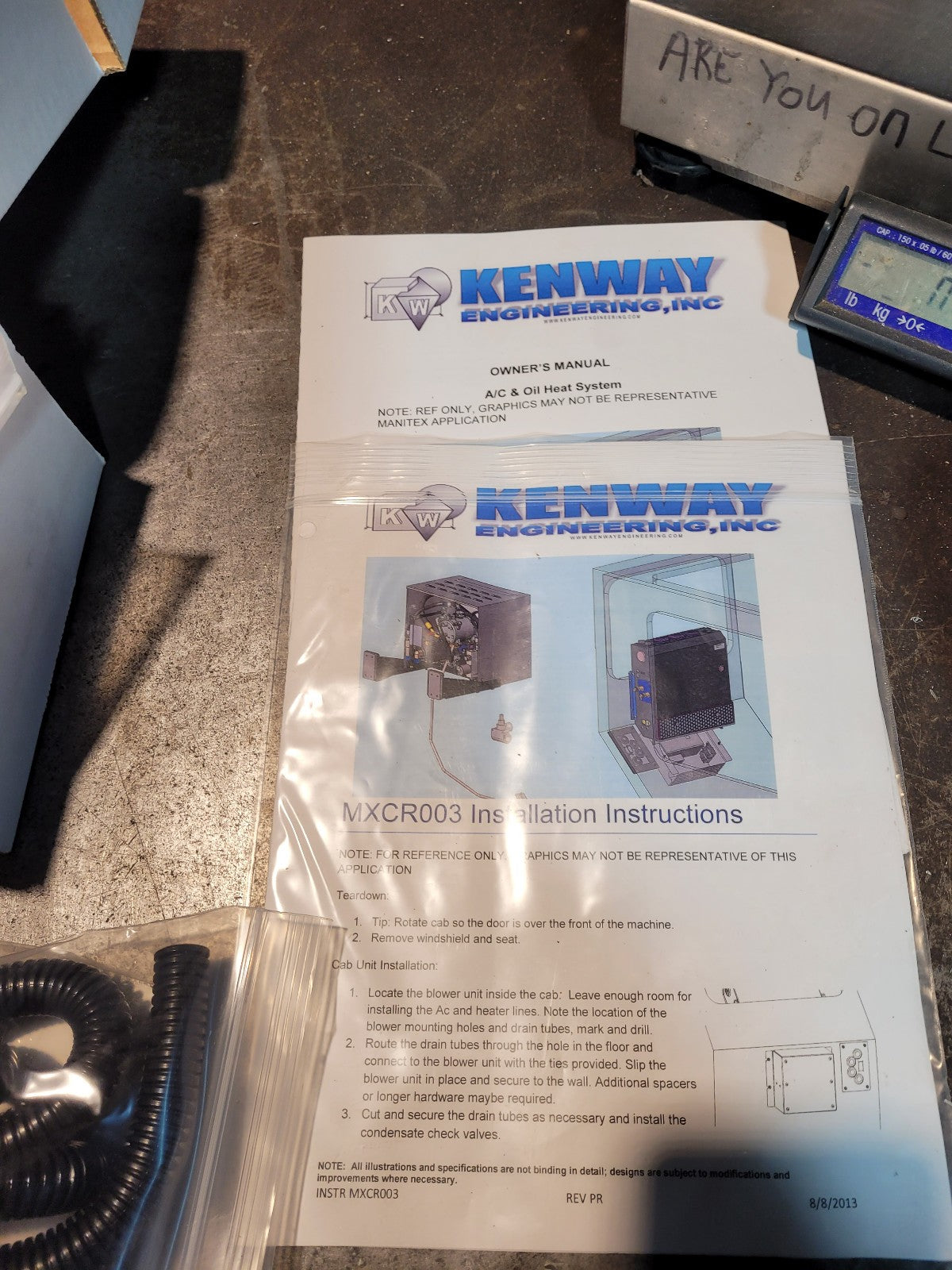 KENWAY 17-9067-08 HYDRAULIC Flameless Heating/Cooling System 9067 SERIES
