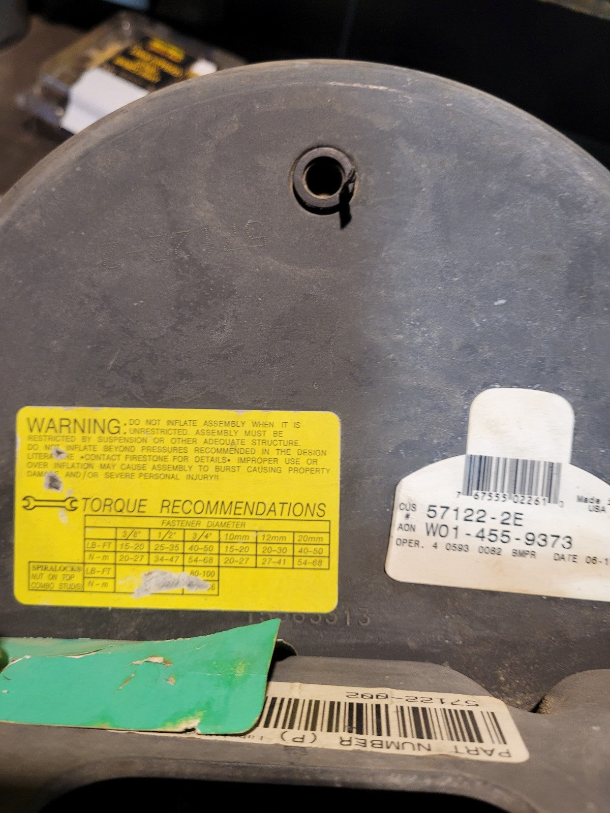 W01-455-9373 Firestone Suspension Air Bag 669-10267