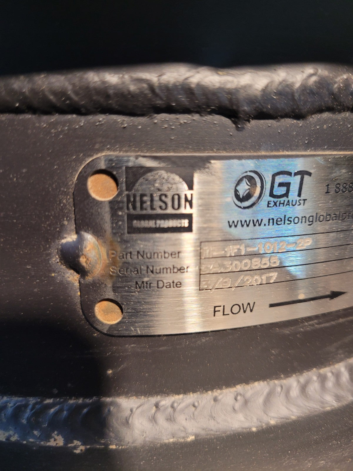 1100-7030 10" NELSON EXHAUST BELLOWS 11-1F1-1012-2P