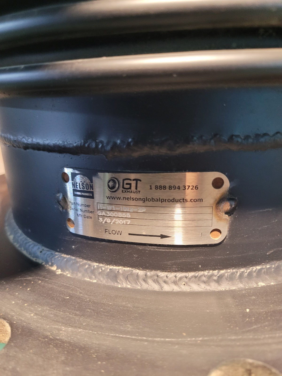 1100-7030 10" NELSON EXHAUST BELLOWS 11-1F1-1012-2P
