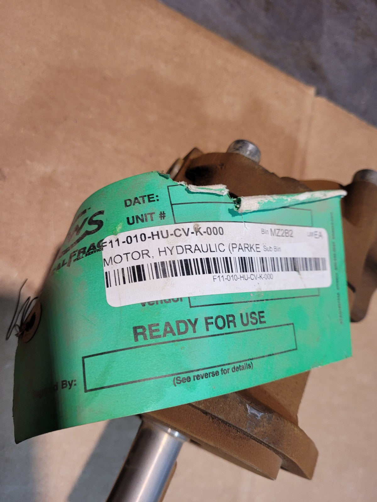 REBUILT PARKER F11-010-HU-CV-K-000, 3707310